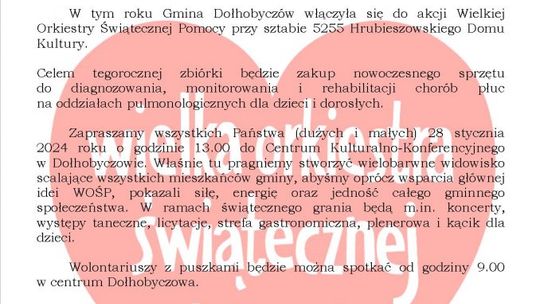 Gmina Dołhobyczów: 32. Finał Wielkiej Orkiestry Świątecznej Pomocy