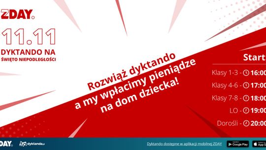 Charytatywne Dyktando z okazji Święta Odzyskania Niepodległości