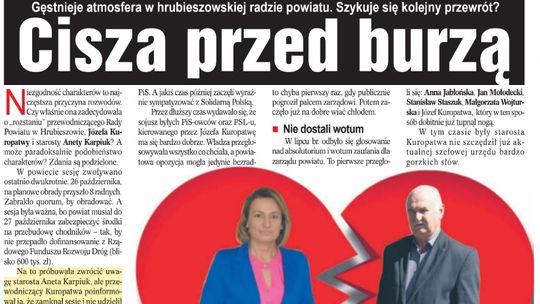 Cisza przed burzą? Możliwy kolejny przewrót we władzach powiatu hrubieszowskiego