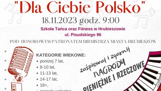 Konkurs piosenki patriotycznej "Dla Ciebie Polsko"