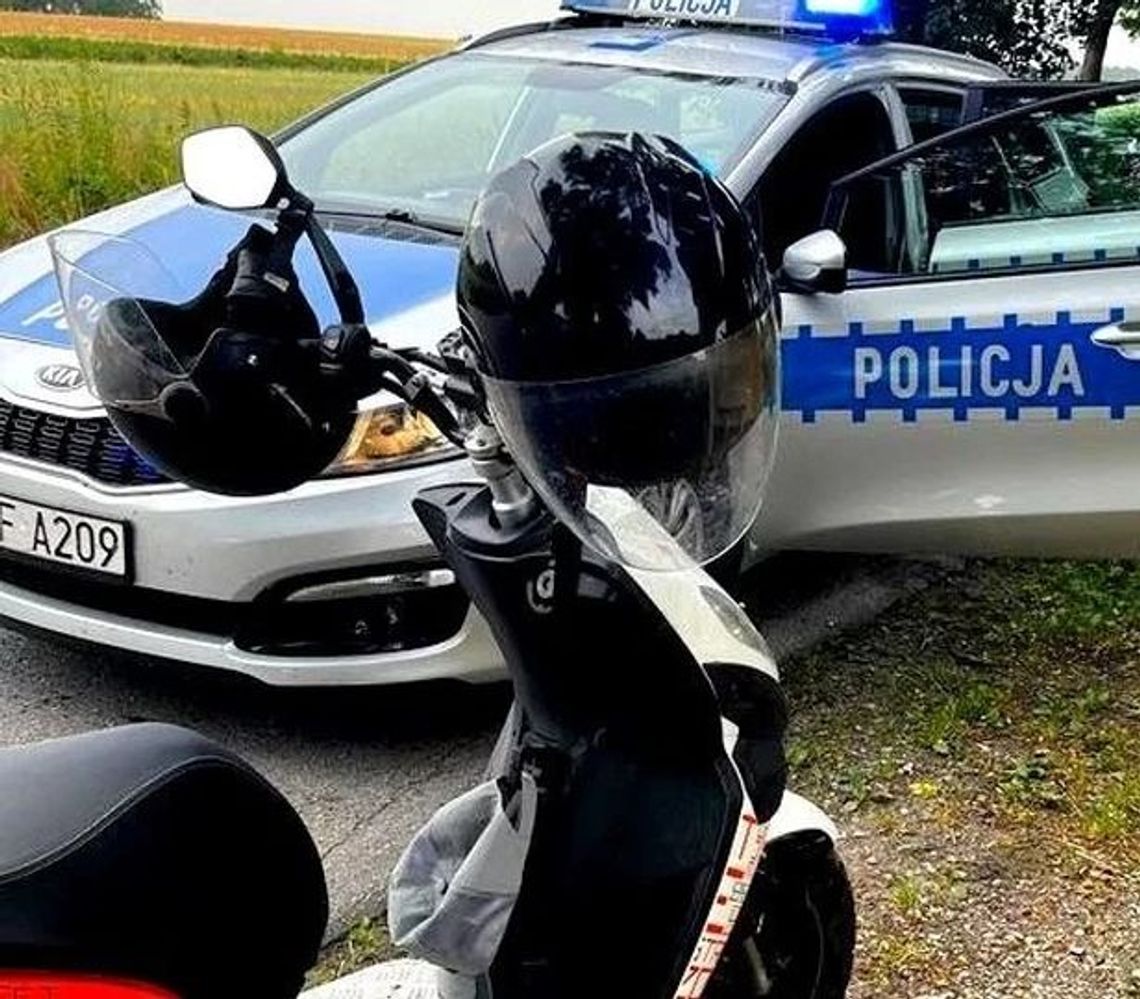 Pijany motorowerzysta zatrzymany w Strzyżowie. Wyjechał wprost pod radiowóz Pijany motorowerzysta zatrzymany w Strzyżowie. Wyjechał wprost pod radiowóz
