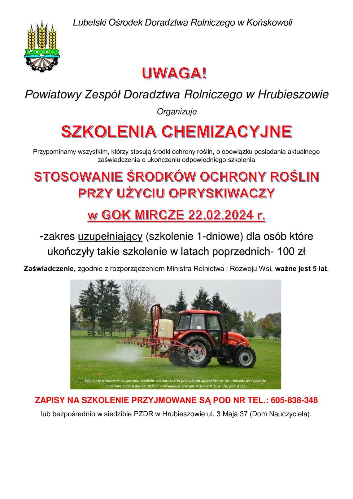 Szkolenie Chemizacyjne w Mirczu Szkolenie Chemizacyjne w Mirczu